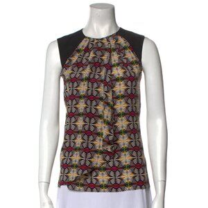 Etro Silk Geometric Blouse XS